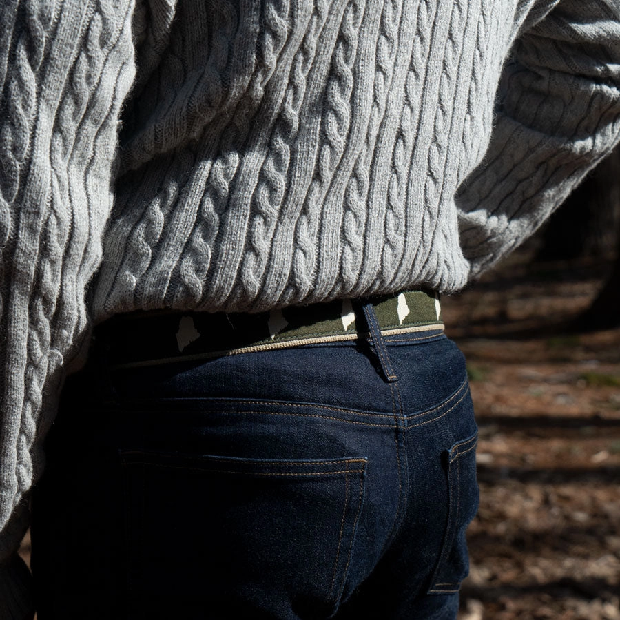 Maine Silhouette Ribbon Club Belt