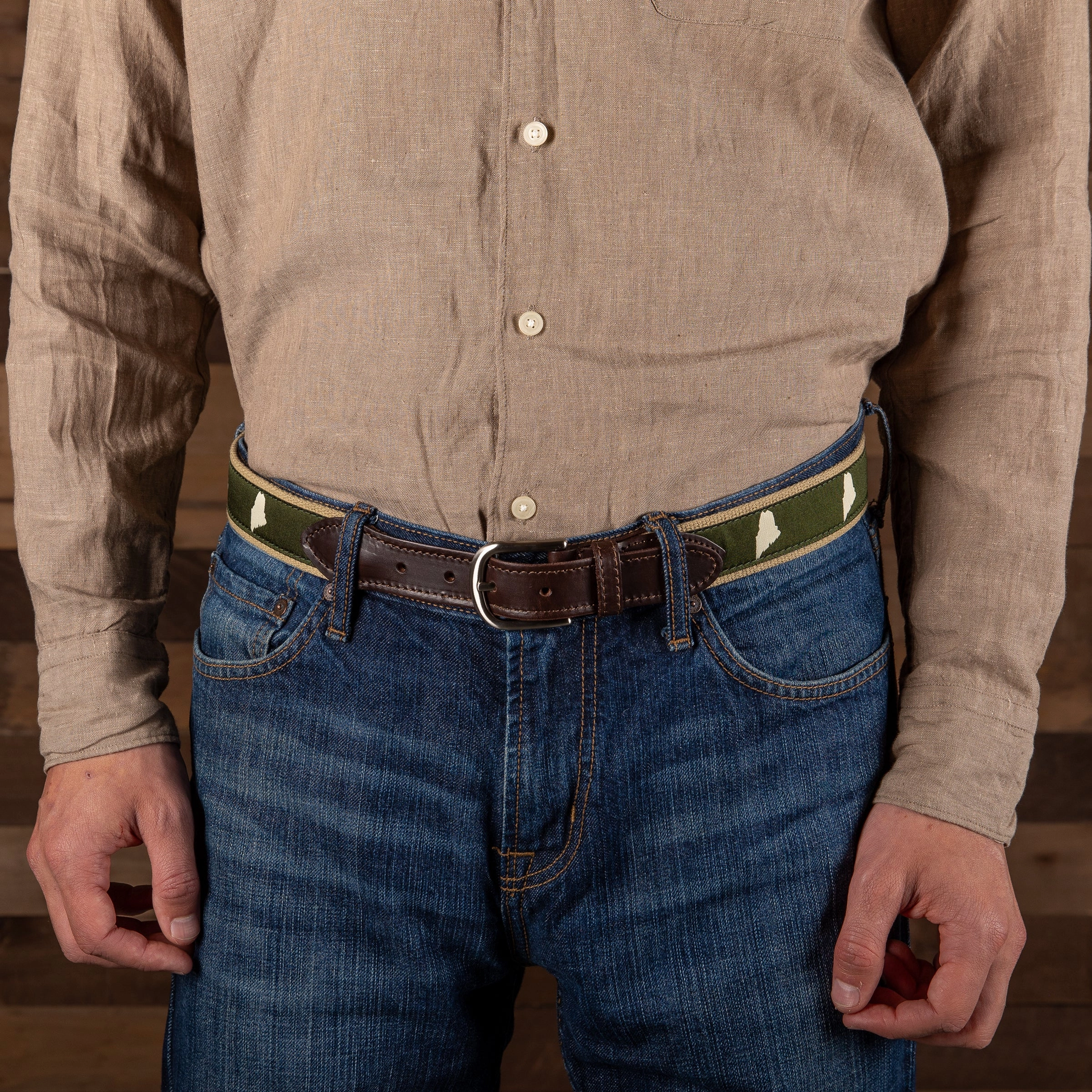 Maine Silhouette Ribbon Club Belt