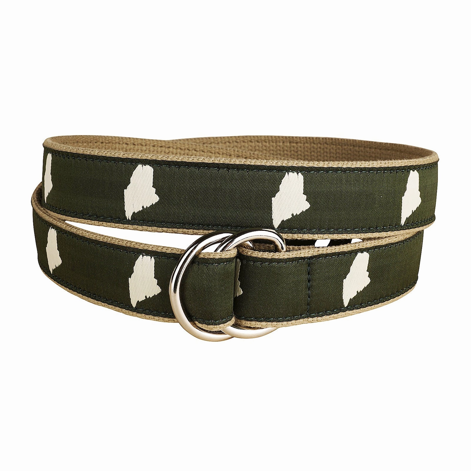 Maine Silhouette Ribbon D-Ring Belt