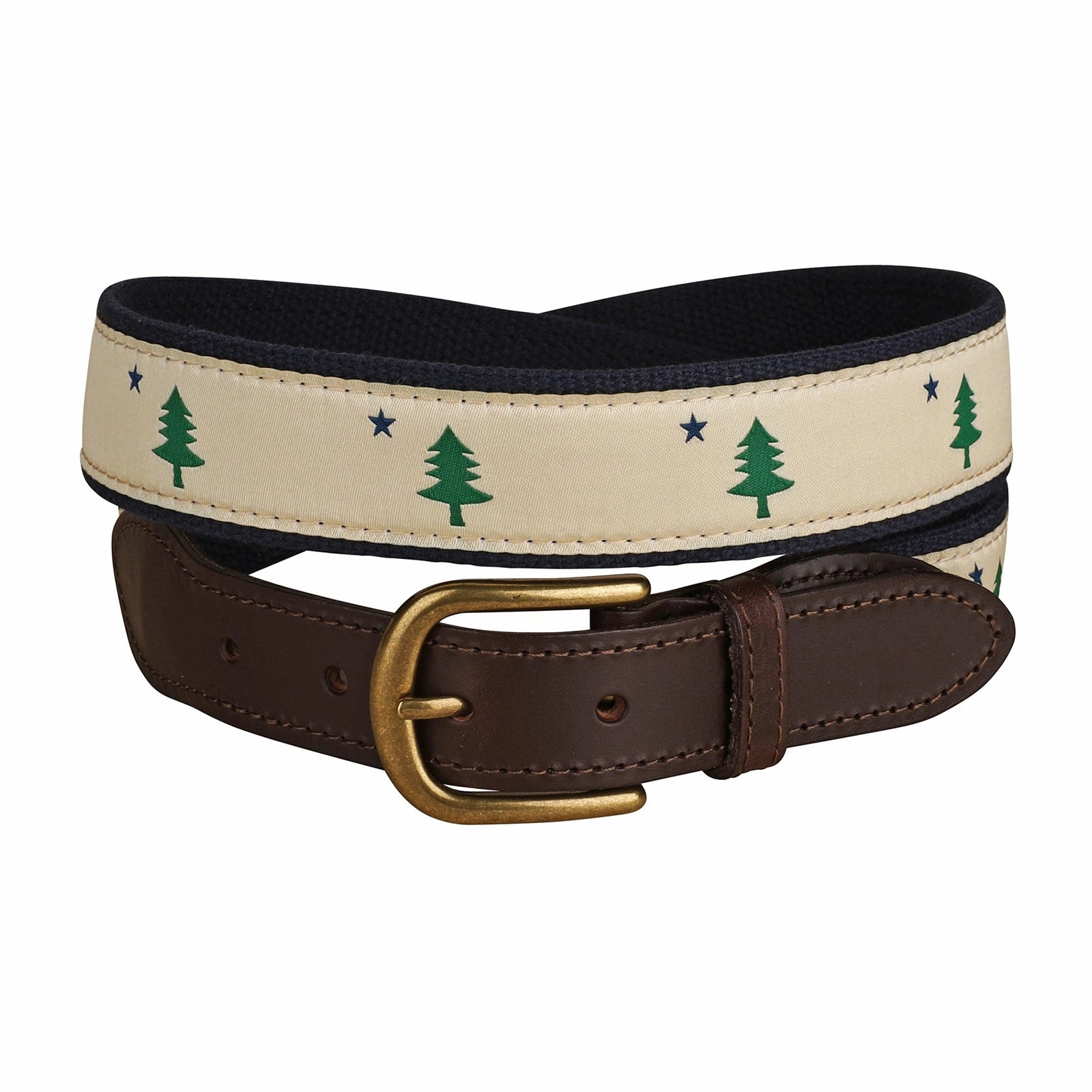 Maine Tree & Star Ribbon Club Belt