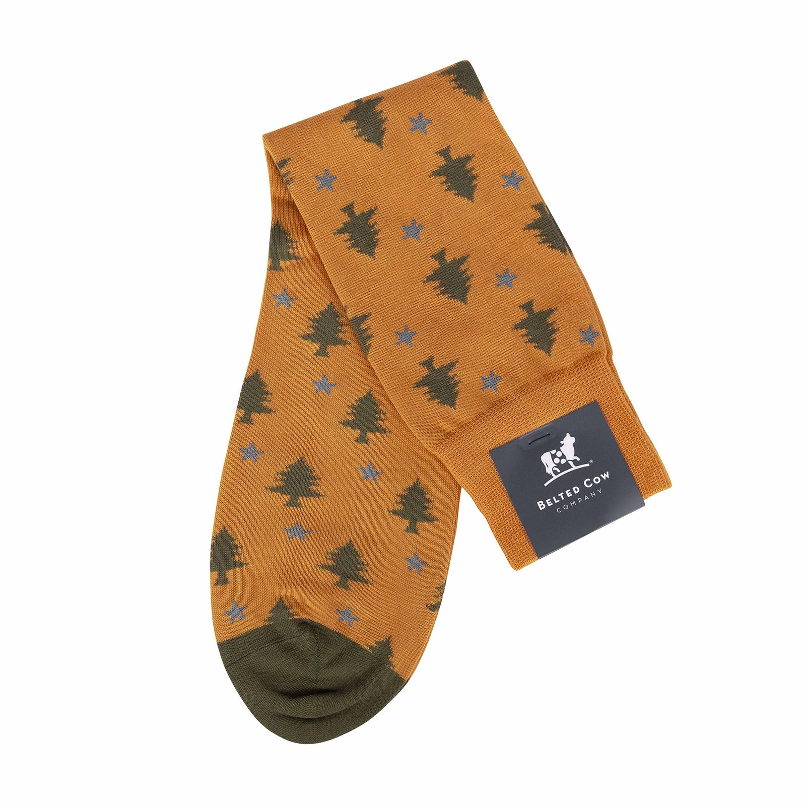 Maine Tree & Star Socks