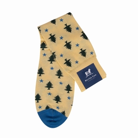 Maine Tree & Star Socks