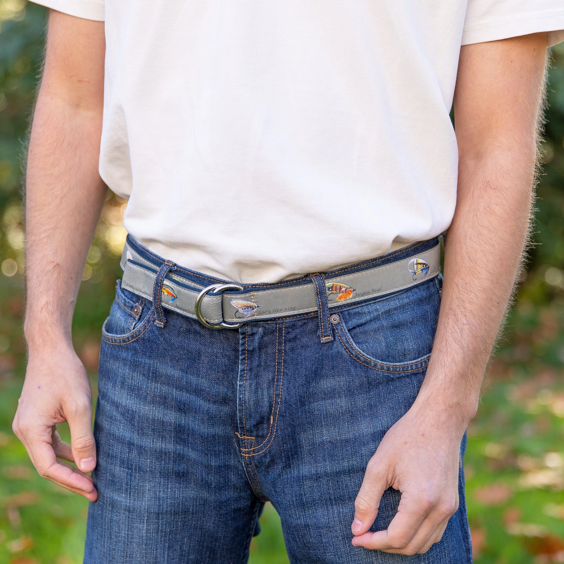 Megan Boyd Flies Ribbon D-Ring Belt