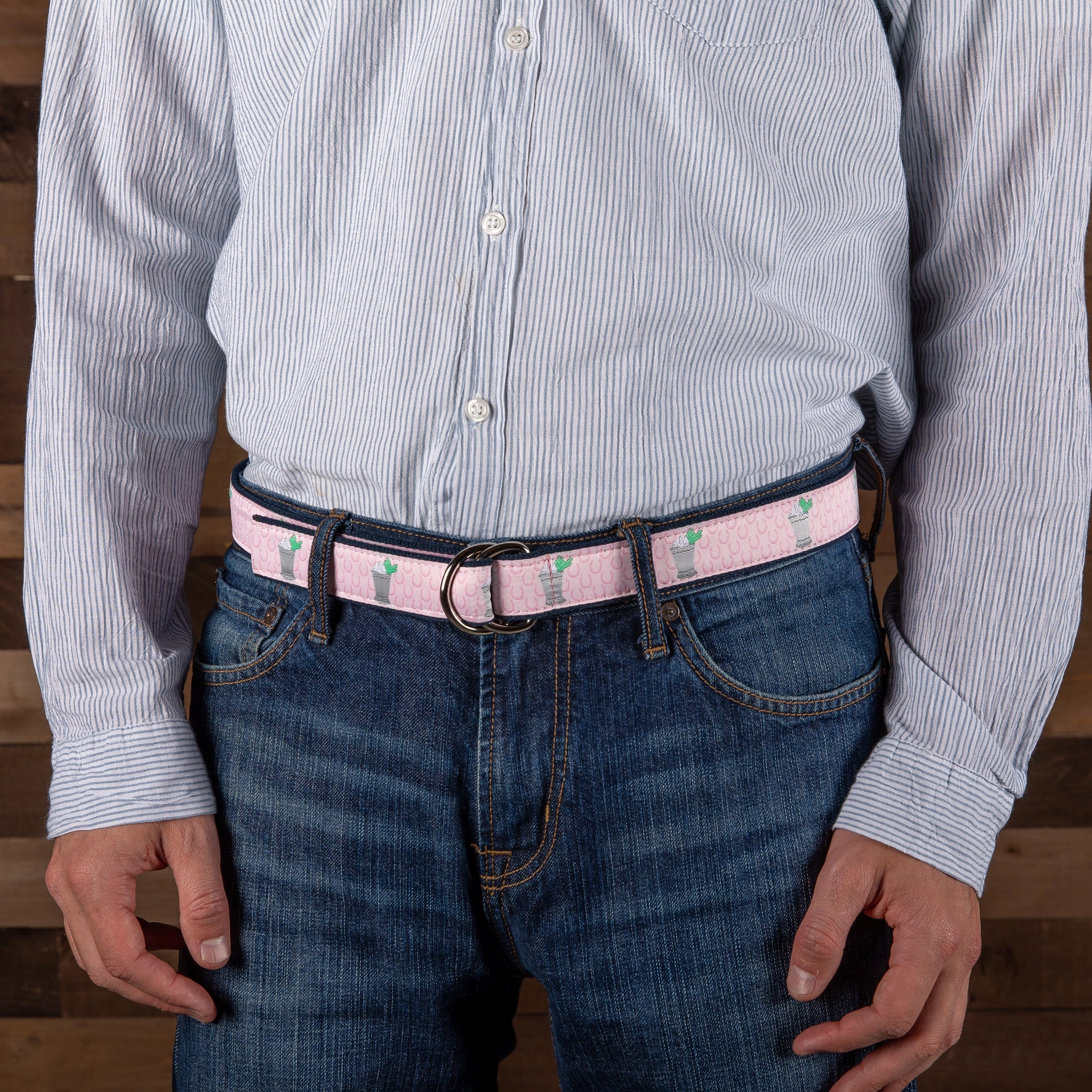 Mint Julep Ribbon D-Ring Belt