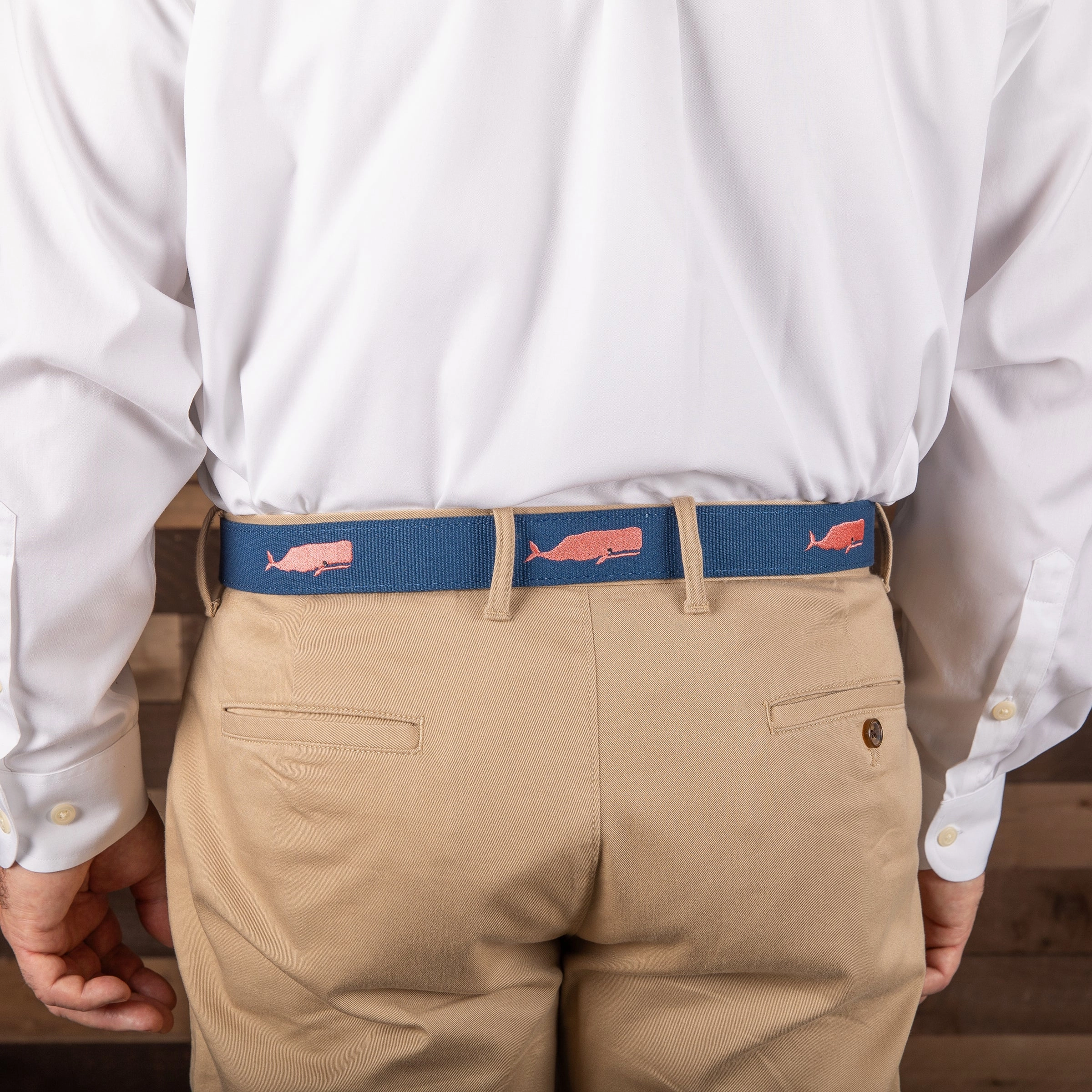 Moby Whale Embroidered Belt