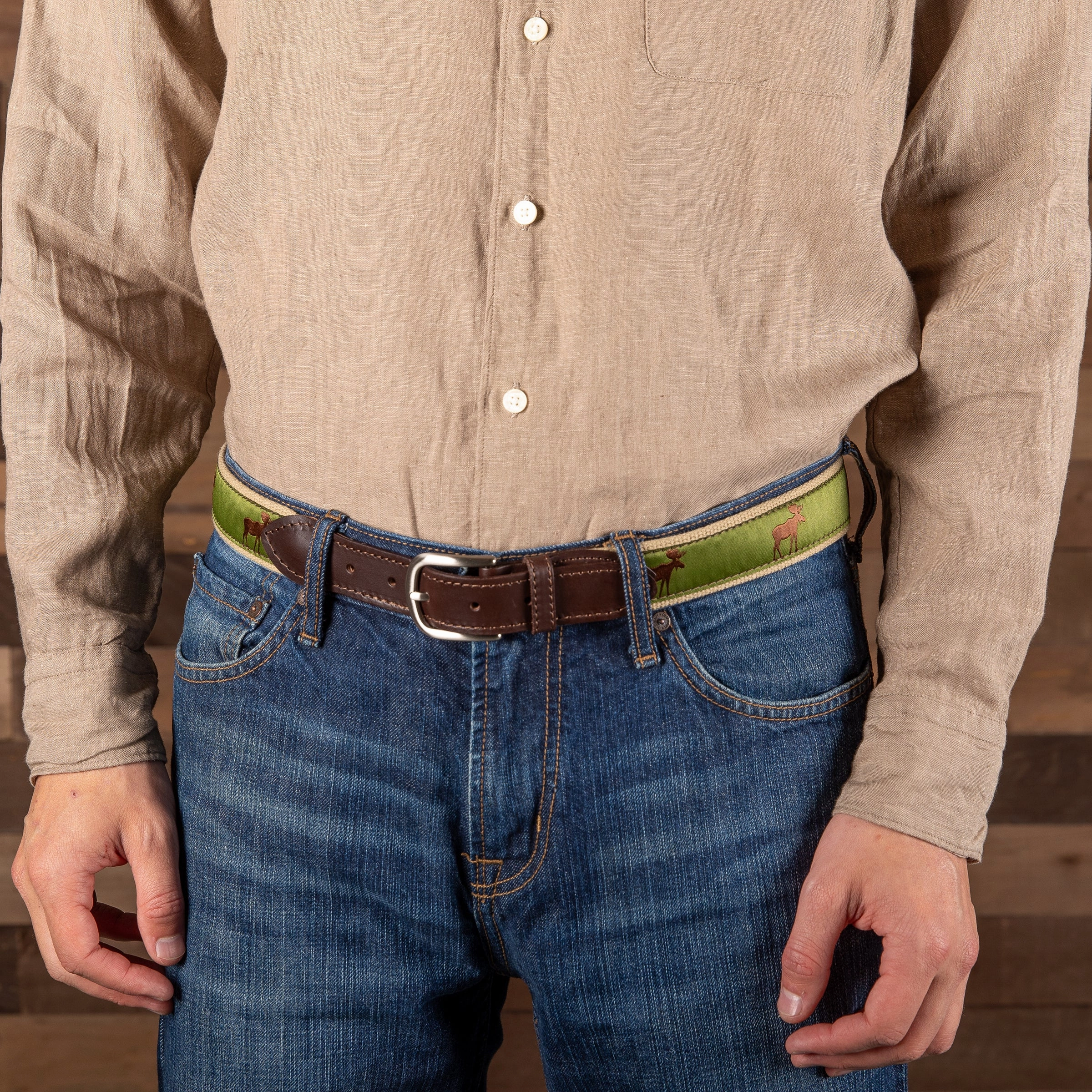 Moose Ribbon Club Belt