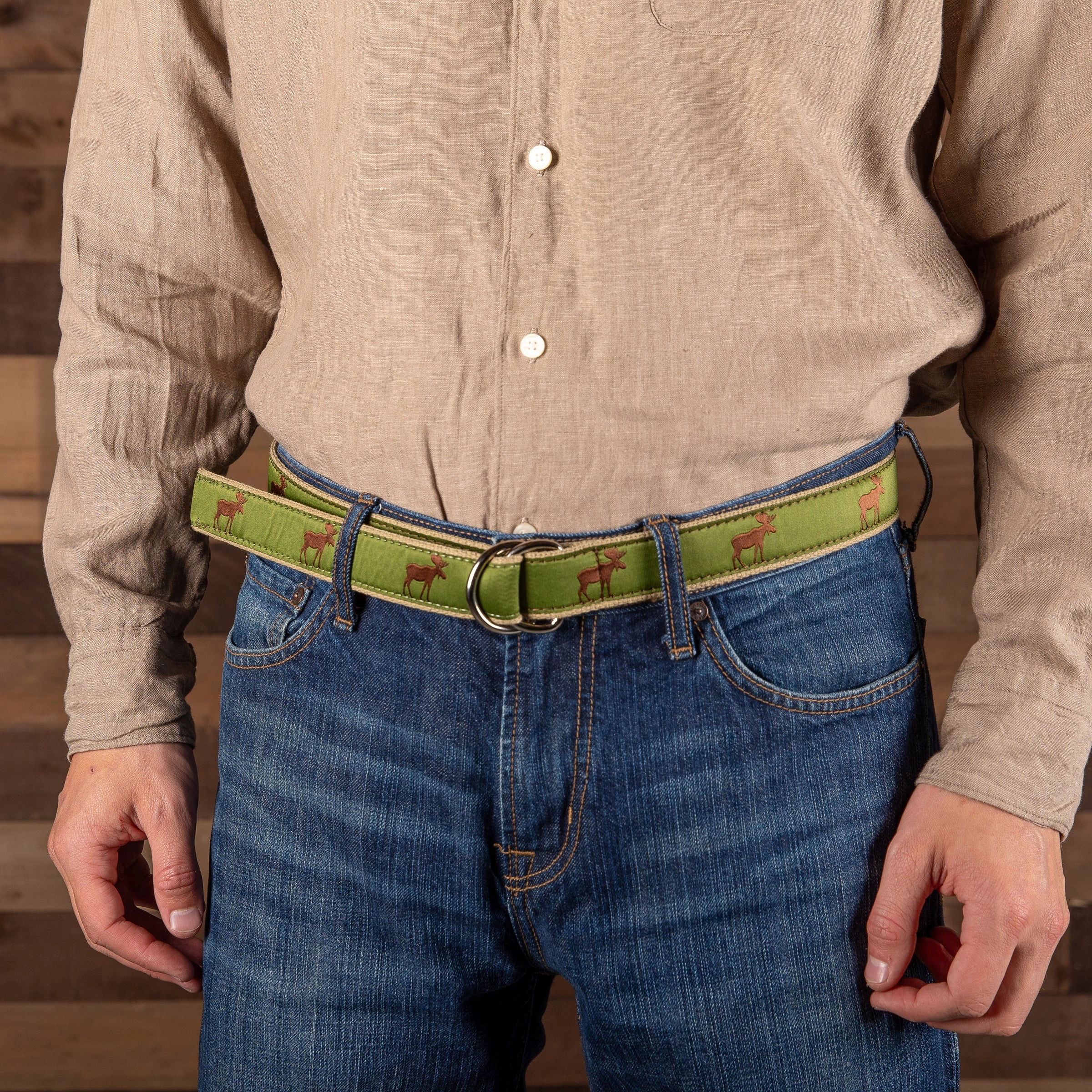 Moose Ribbon D-Ring Belt