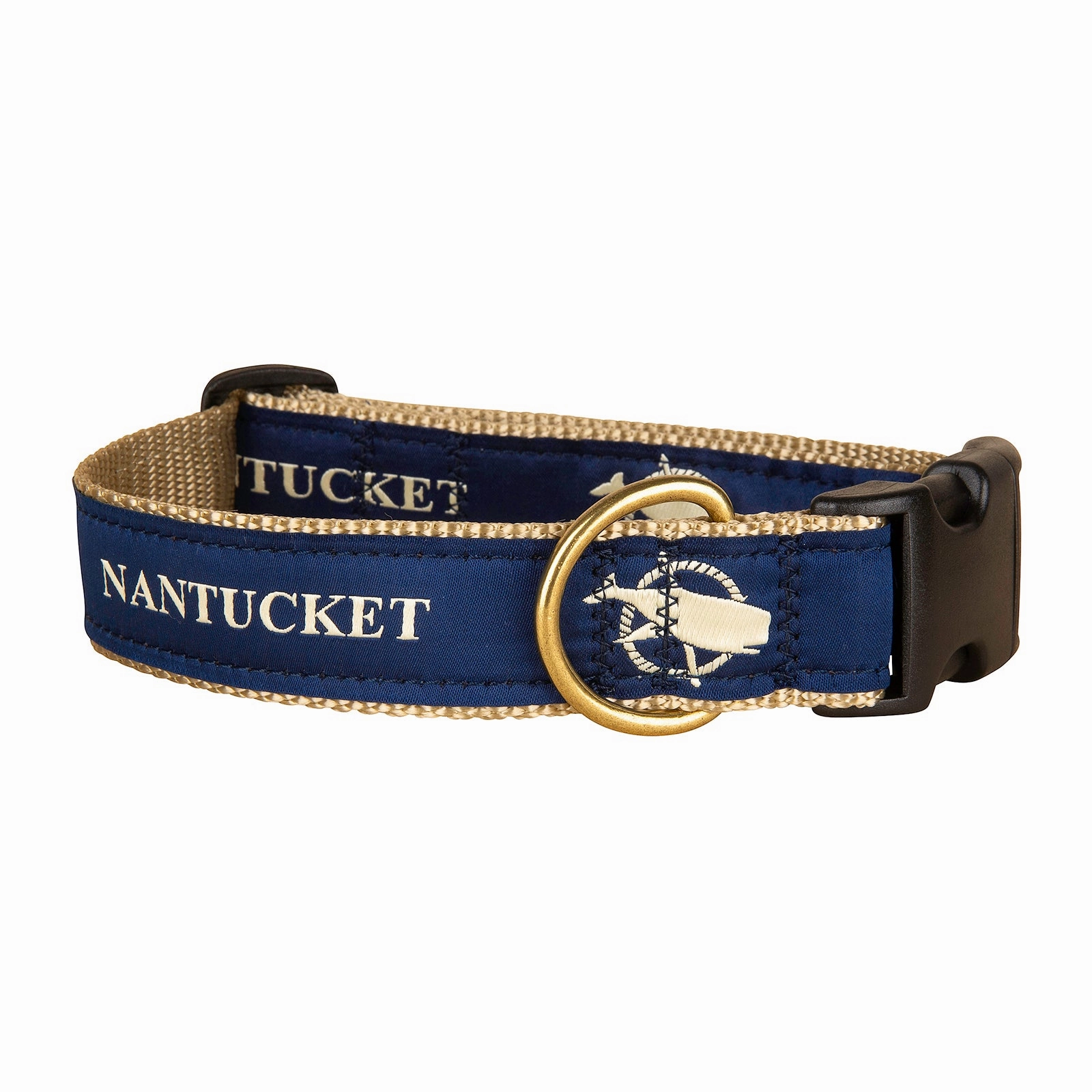 Nantucket Flag Ribbon Dog Collar