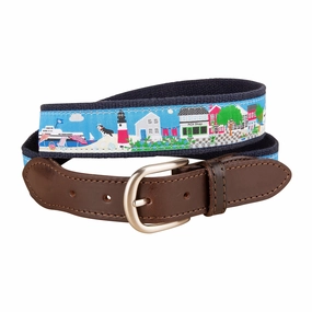 Nantucket Island Life Ribbon Club Belt