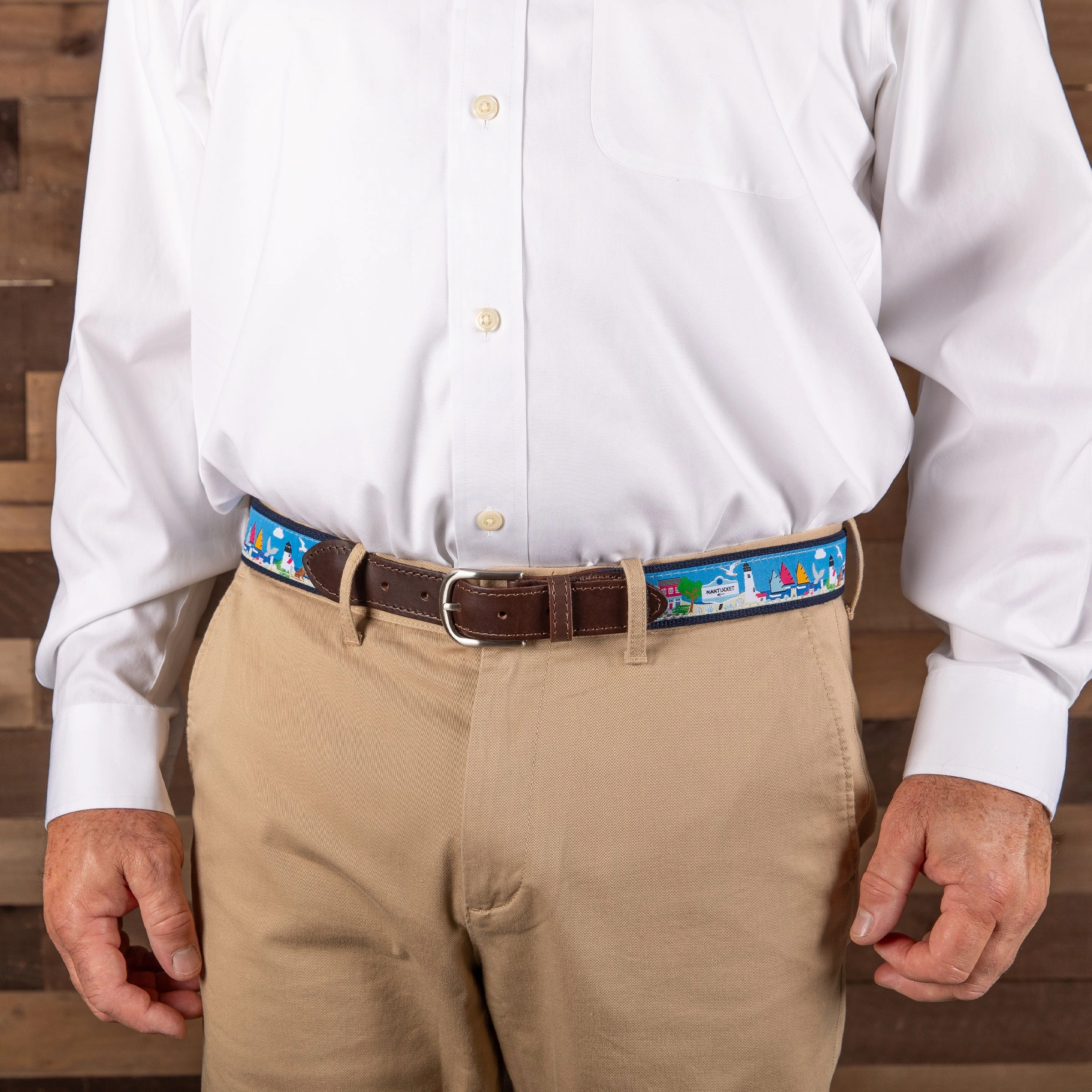 Nantucket Island Life Ribbon Club Belt