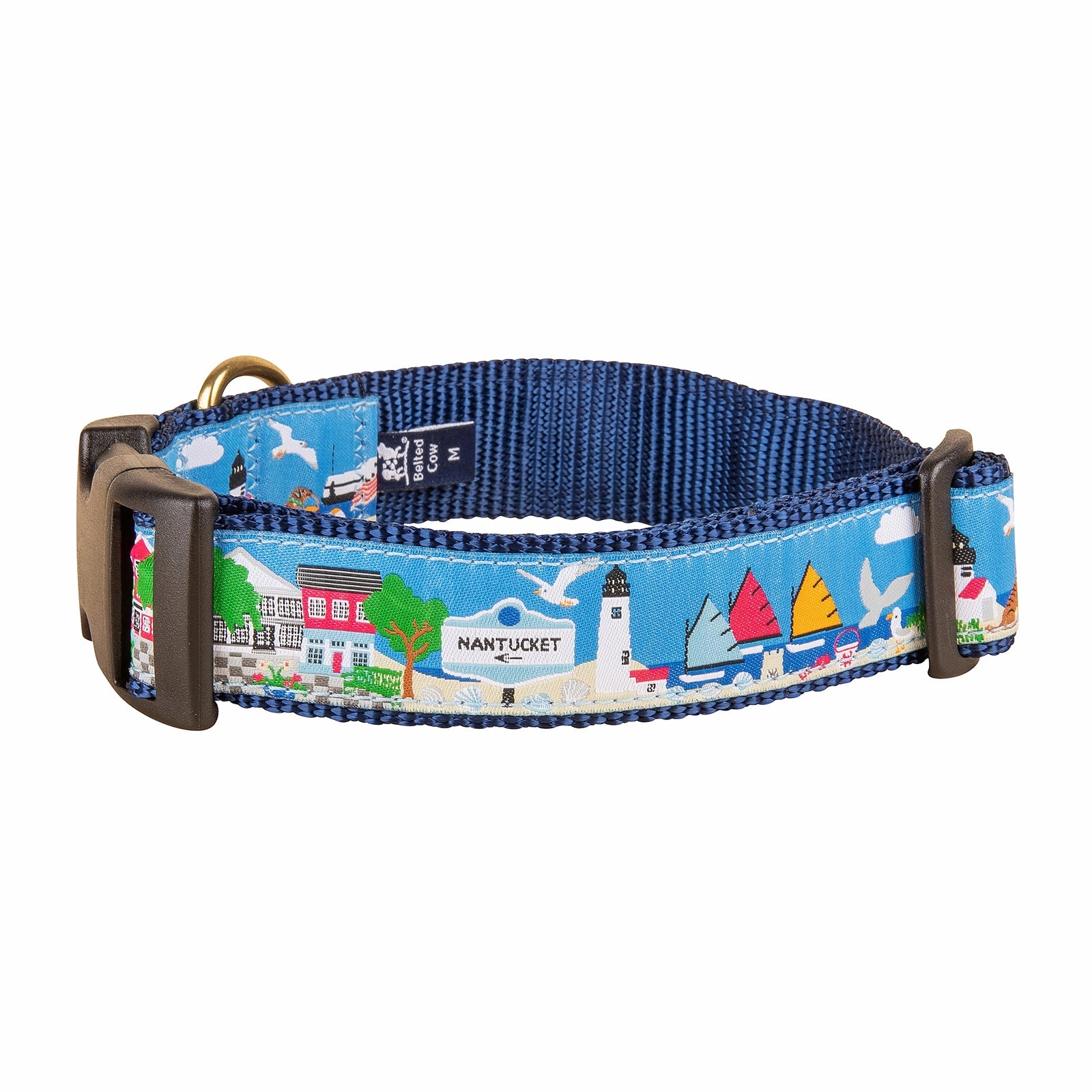 Nantucket Island Life Ribbon Dog Collar