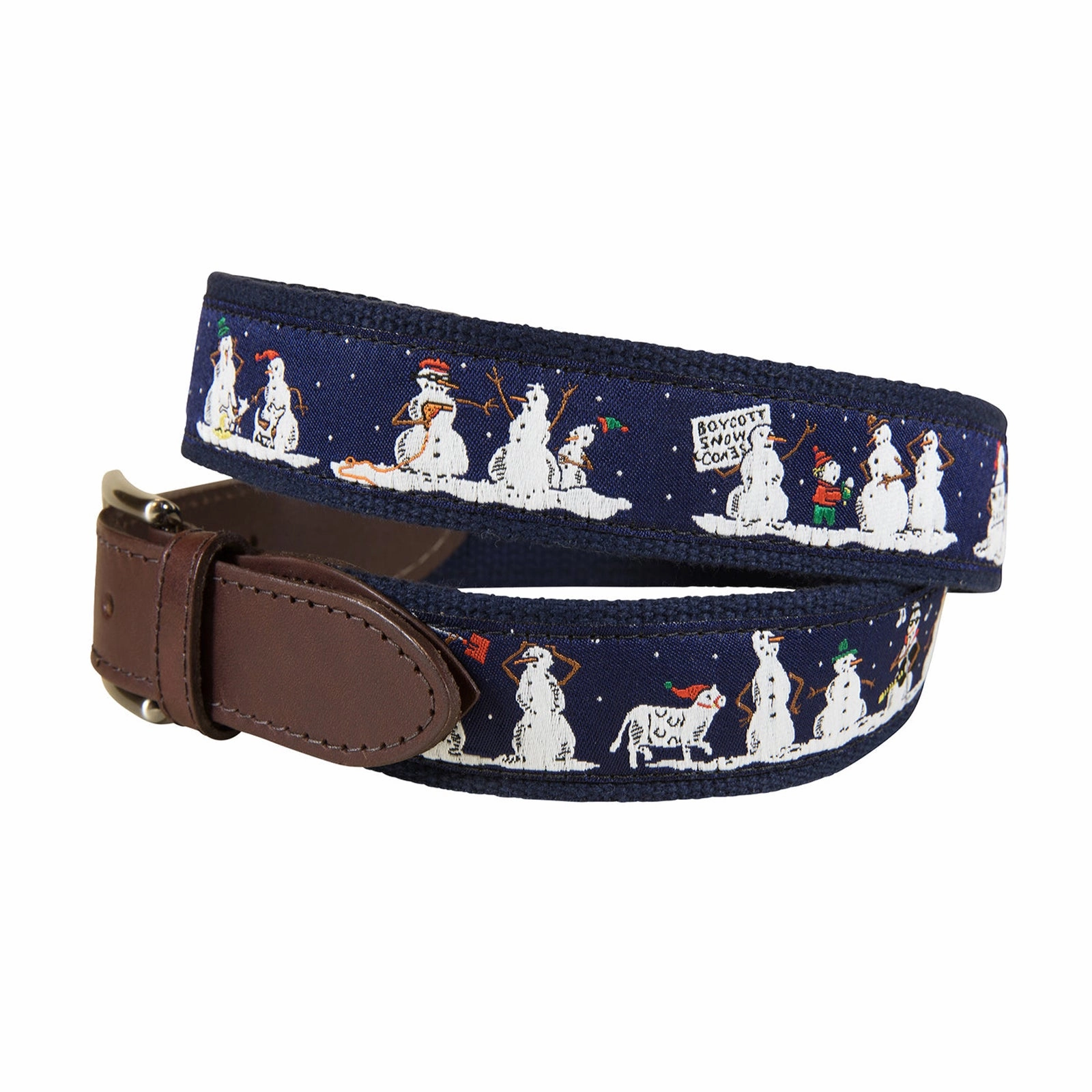 Naughty Snowmen Ribbon Club Belt