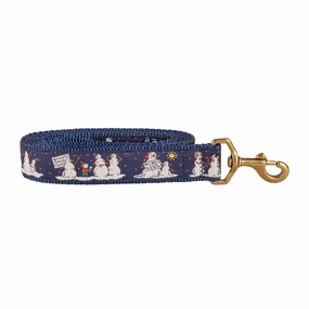 Naughty Snowmen Ribbon Dog Leash