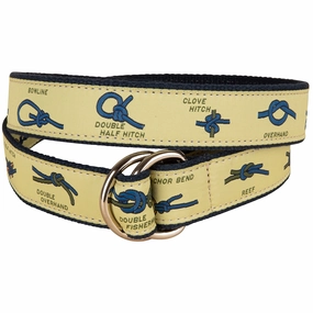 Nautical Knots Ribbon D-Ring Belt