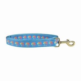 Neon Palms Ribbon Dog Leash