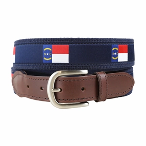 North Carolina State Flag Ribbon Club Belt