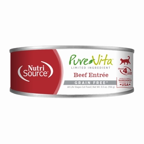 Nutrisource PureVita Limited Ingredient Grain Free Beef Entree 5.5oz