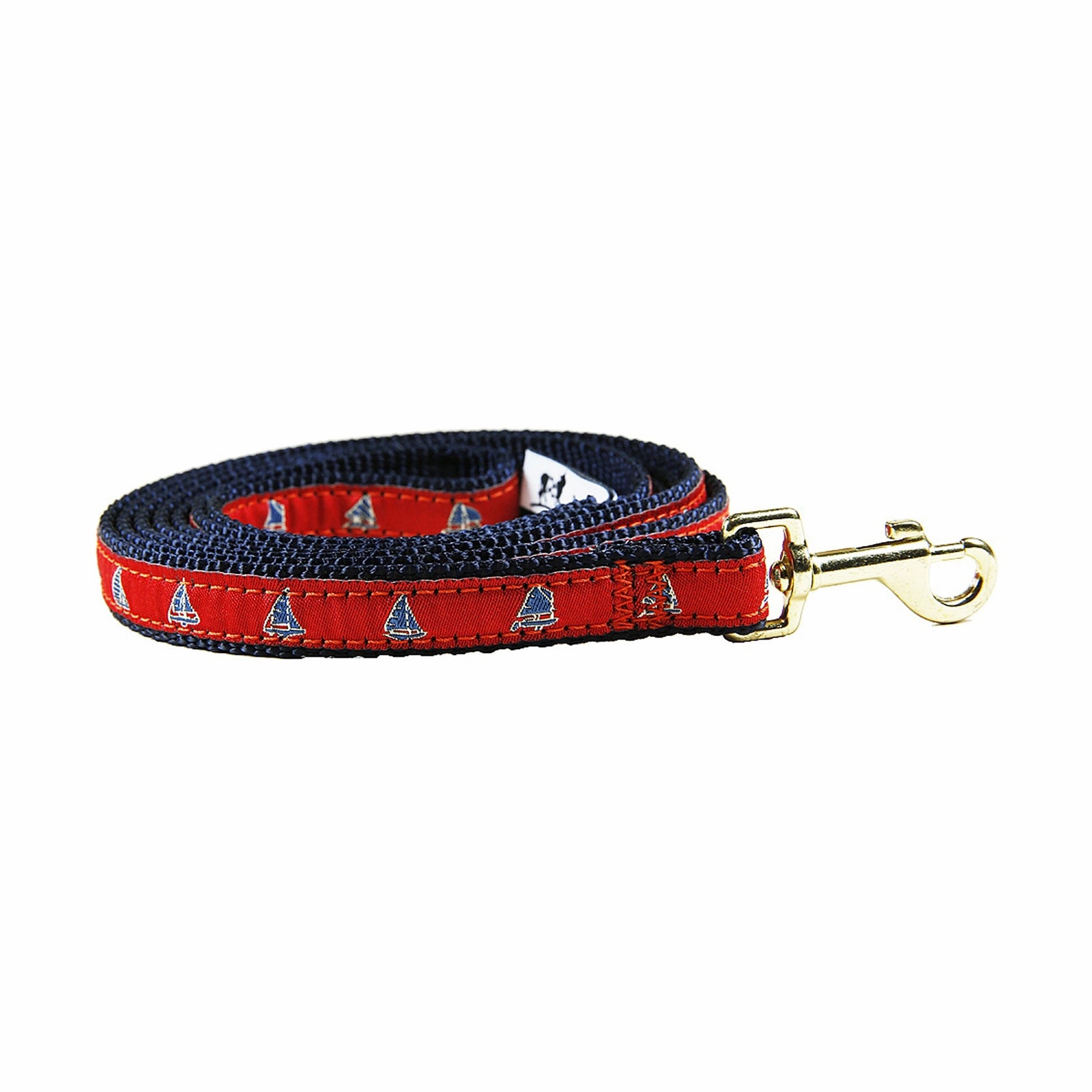 One Design Sailboats Ribbon Dog Leash