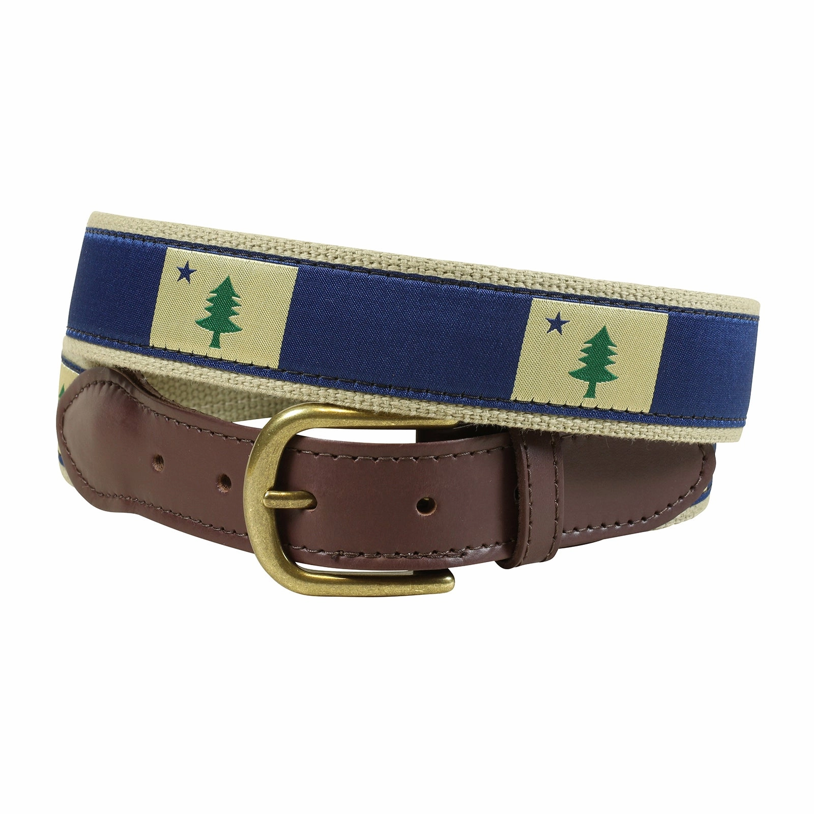 Original Maine Flag Ribbon Club Belt
