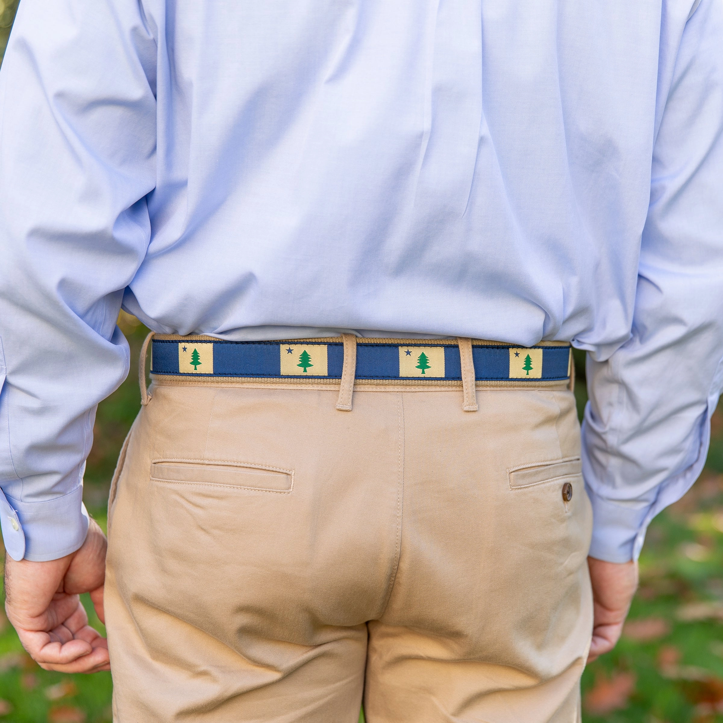 Original Maine Flag Ribbon Club Belt