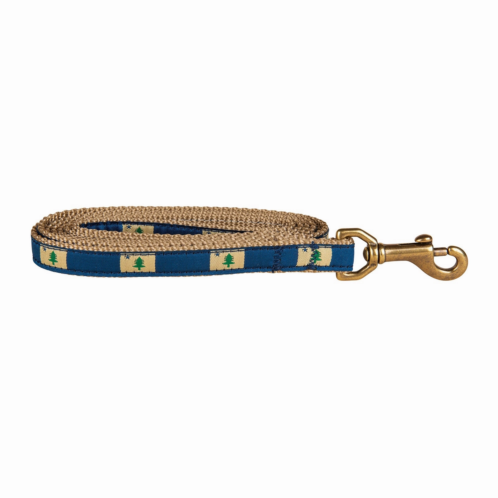 Original Maine Flag Ribbon Dog Leash