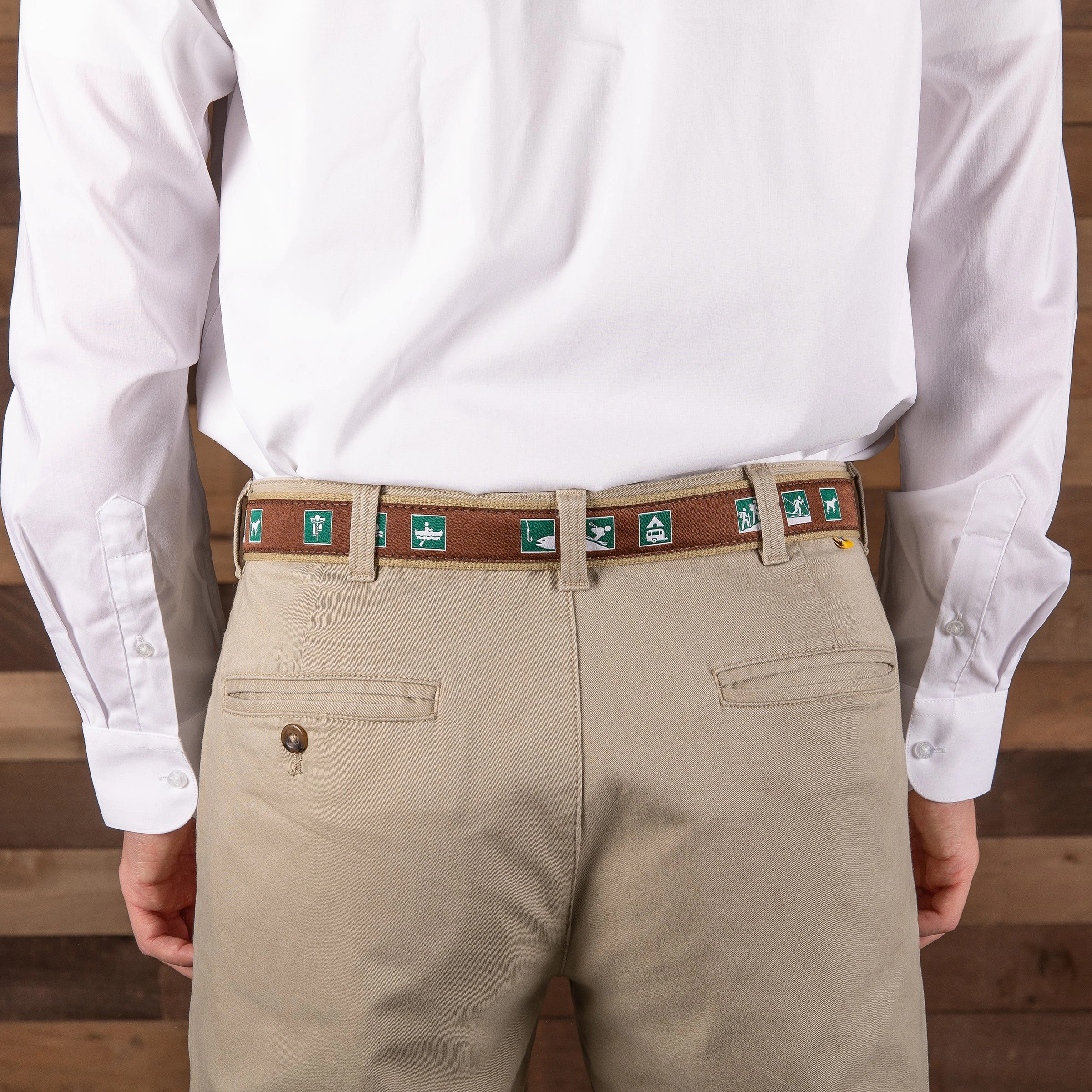 Parks & Rec Signs Ribbon D-Ring Belt