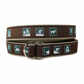 Parks & Rec Signs Ribbon D-Ring Belt