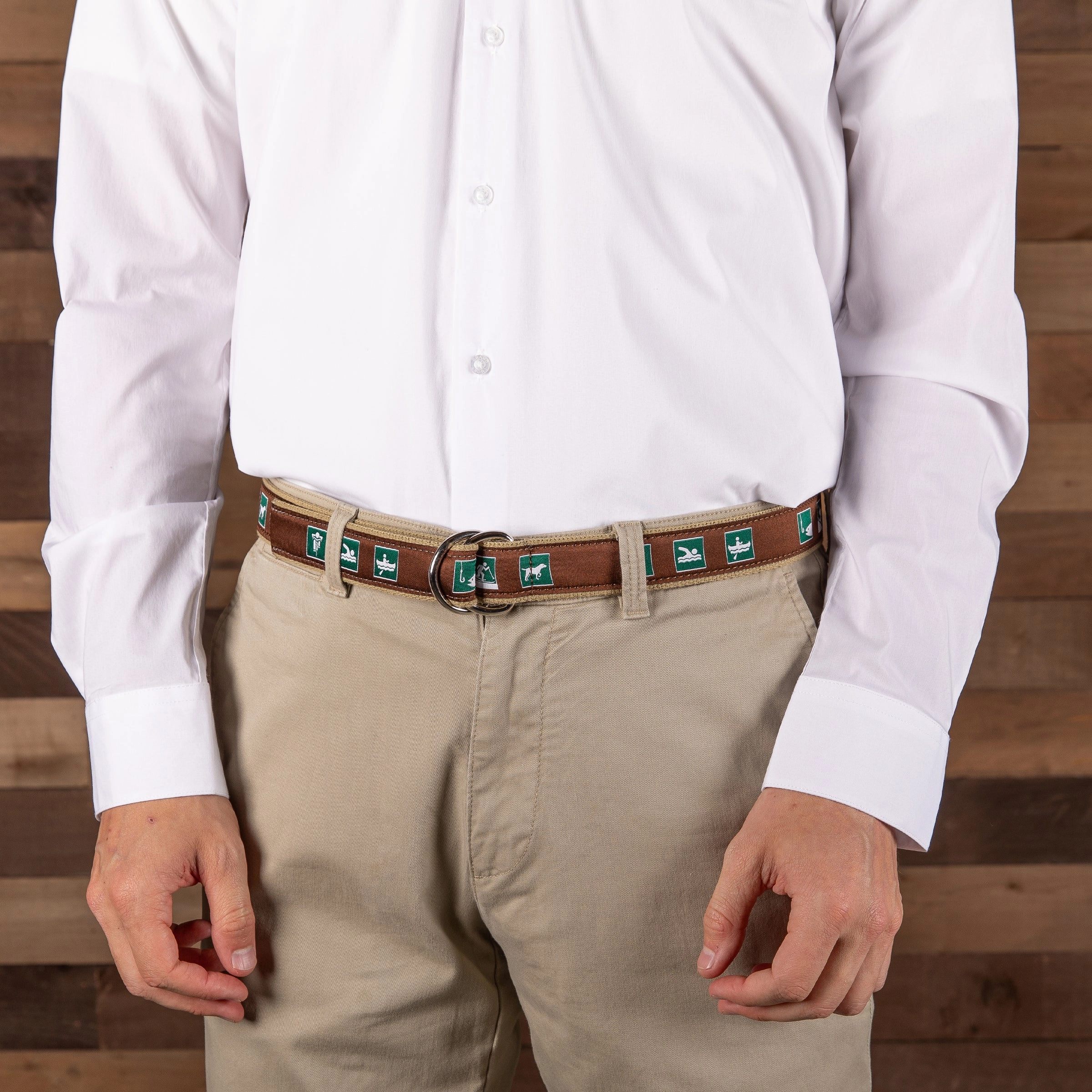 Parks & Rec Signs Ribbon D-Ring Belt