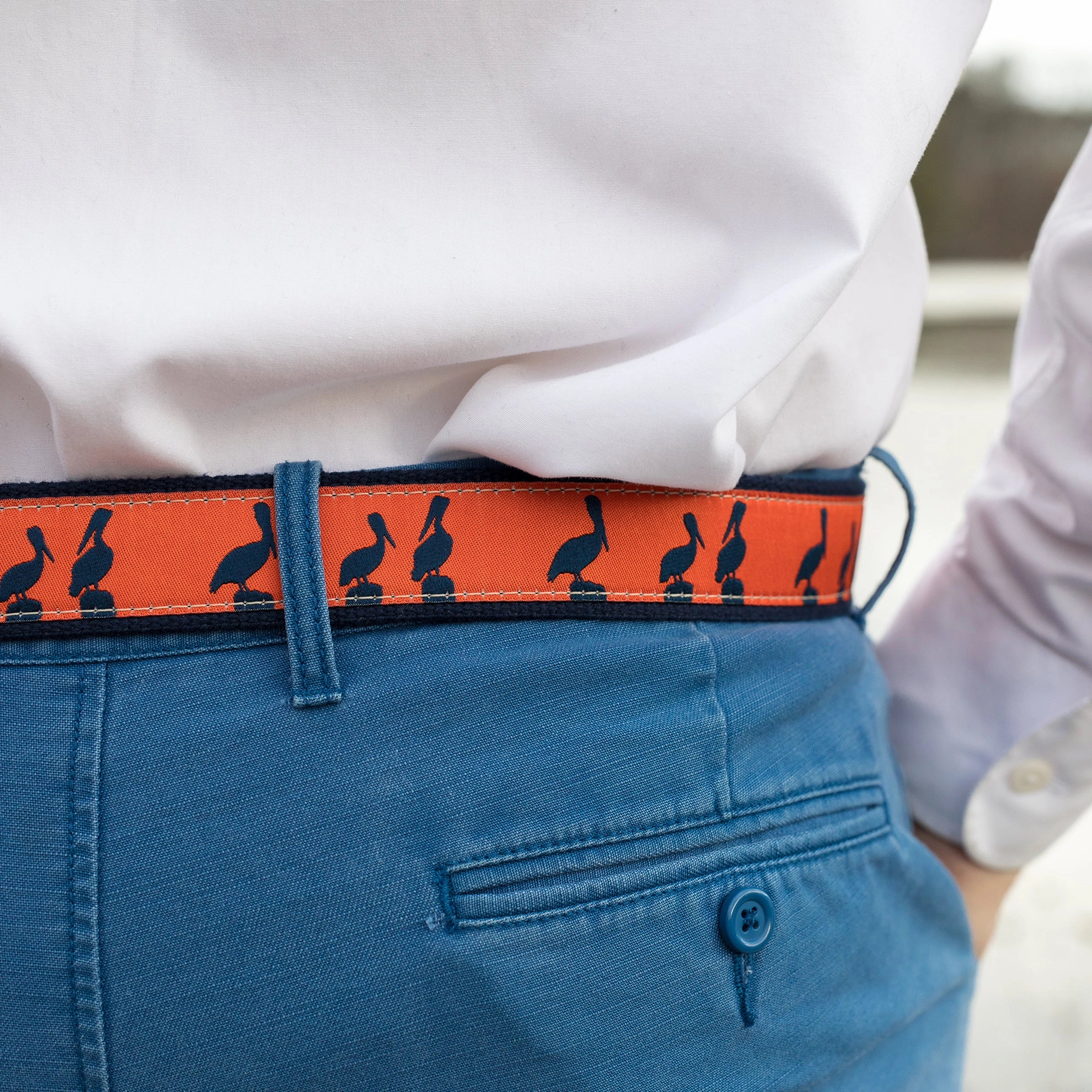 Pelican Sunset Ribbon D-Ring Belt
