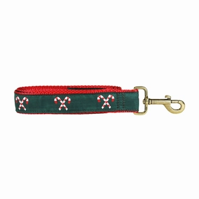 Peppermint Candy Canes Ribbon Dog Leash