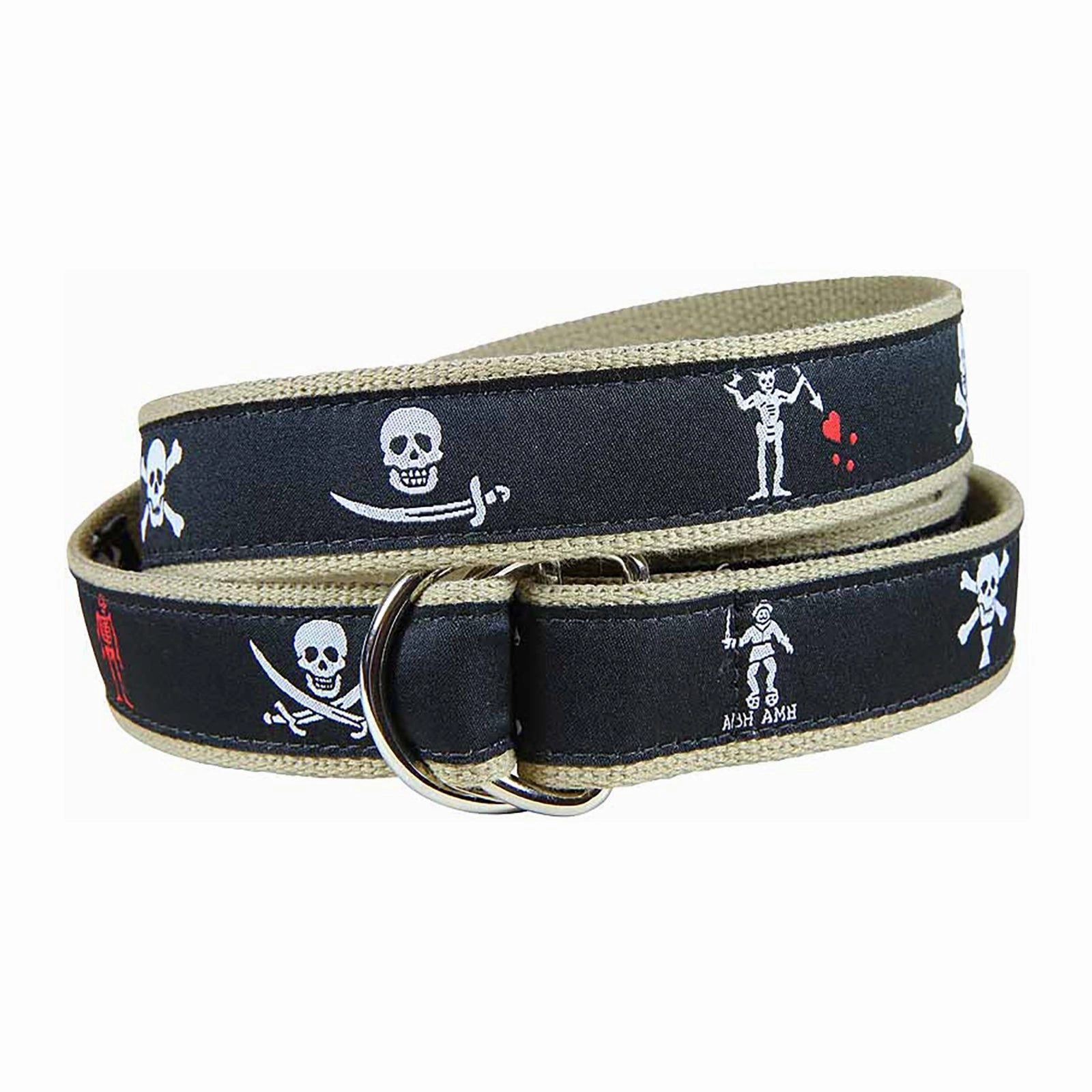 Pirate Flags Ribbon D-Ring Belt