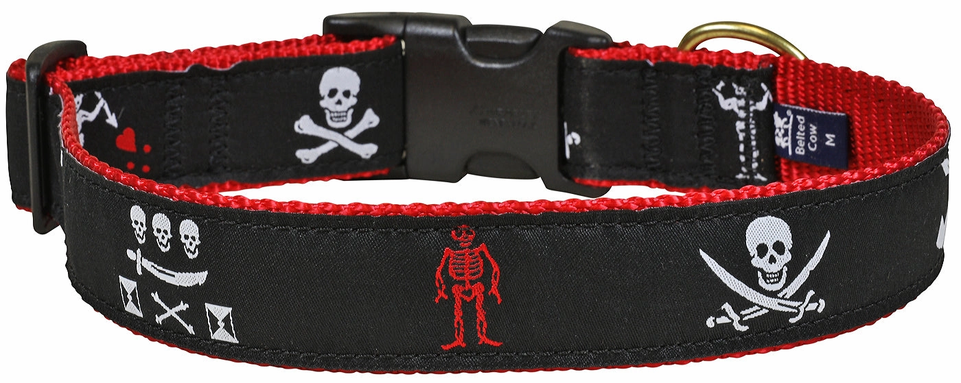 Pirate Flags Ribbon Dog Collar