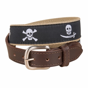 Pirate Flags Youth Ribbon Club Belt