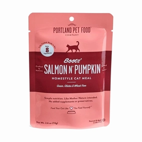 Portland Pet Boots' Salmon & Pumpkin Cat Meal Pouch 2.6oz