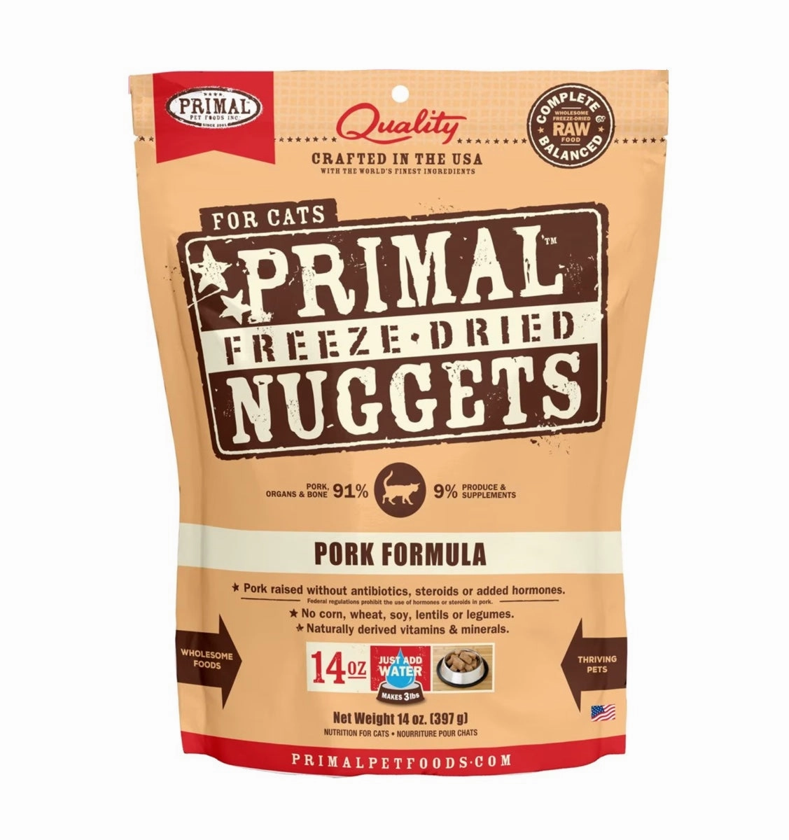 Primal Freeze-Dried Pork Cat Food 14oz