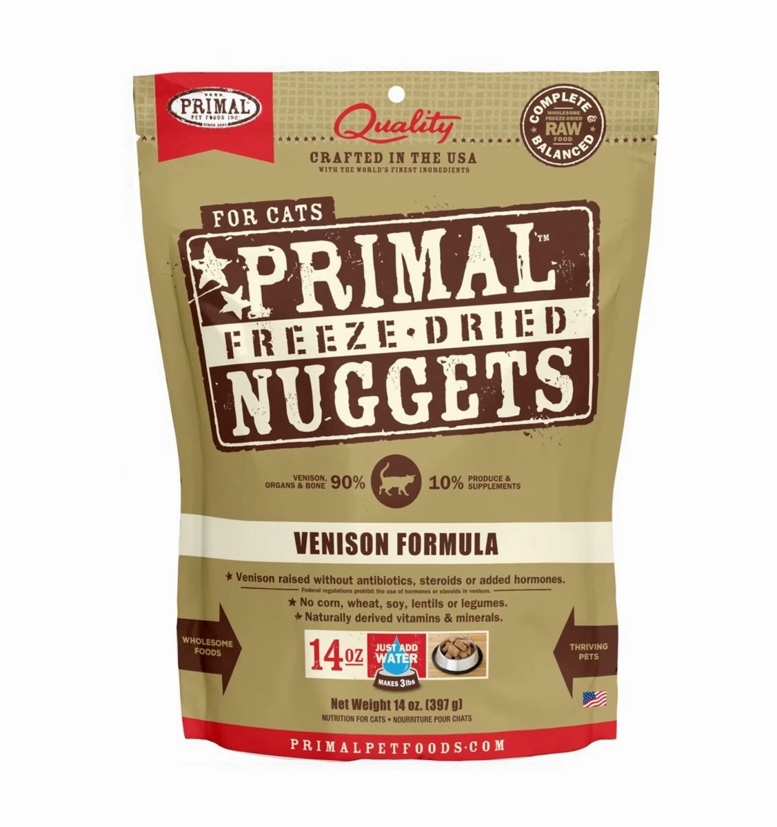 Primal Freeze-Dried Venison Cat Food 14oz
