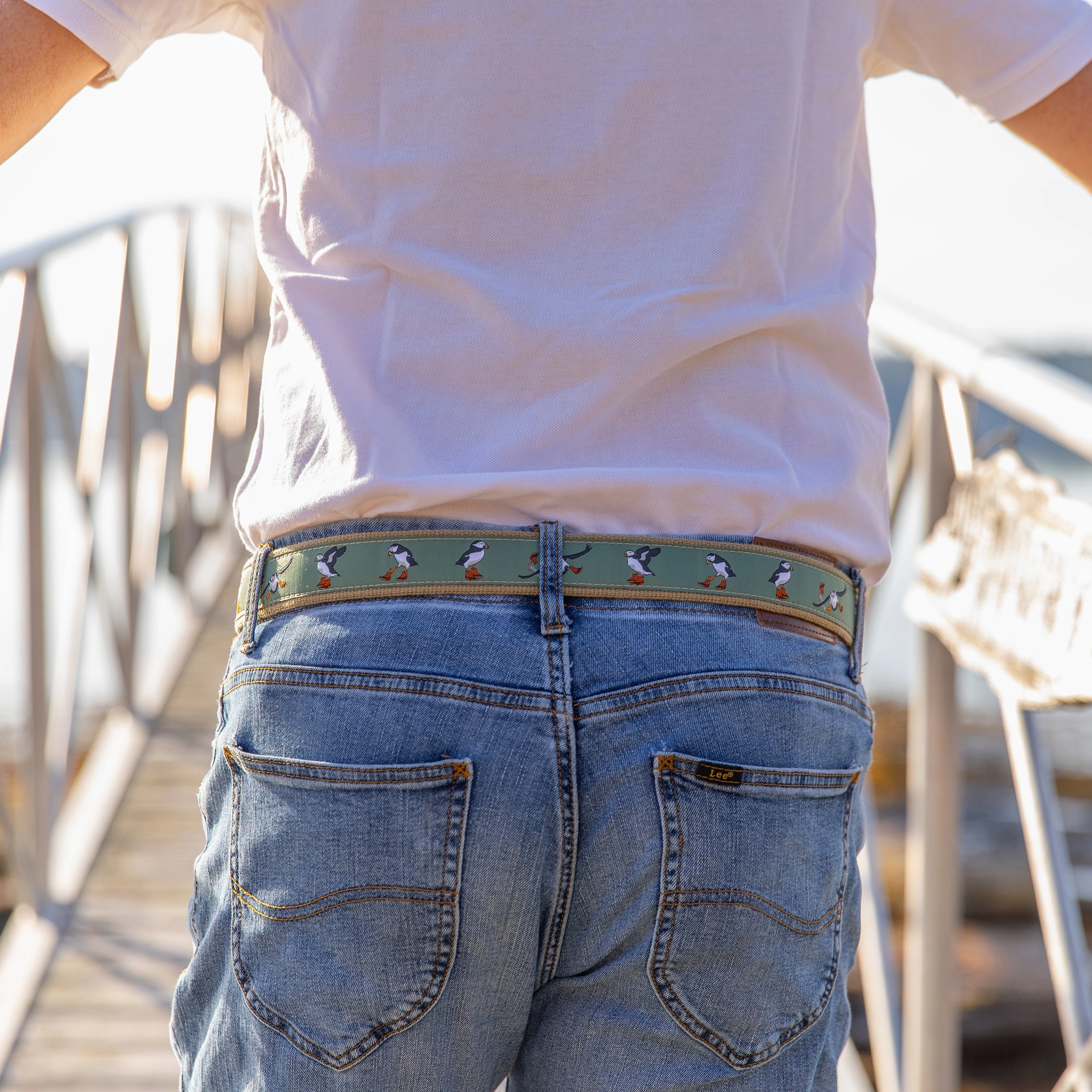 Puffins Ribbon D-Ring Belt