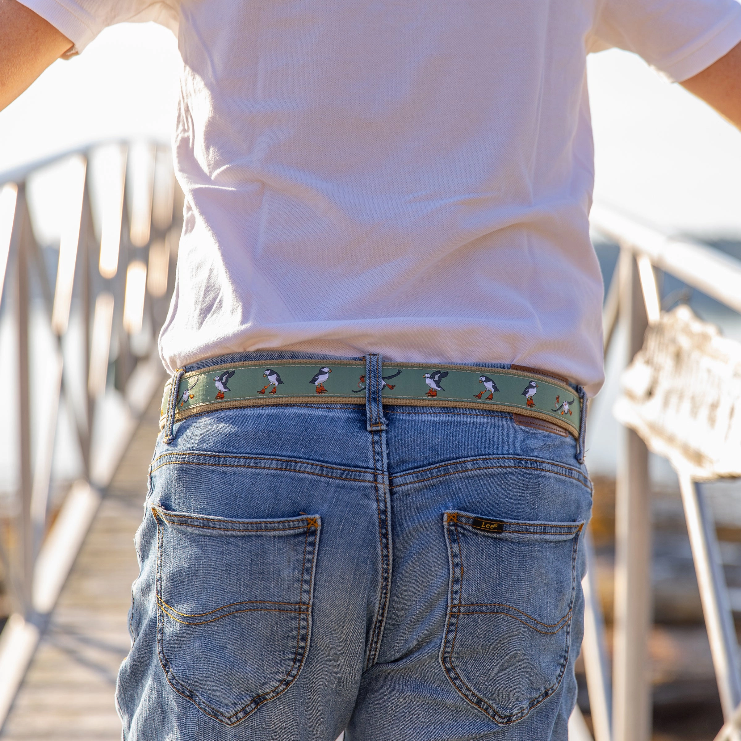 Puffins Ribbon D-Ring Belt