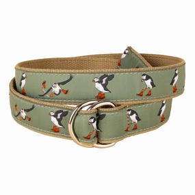 Puffins Ribbon D-Ring Belt
