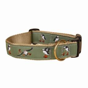 Puffins Ribbon Dog Collar