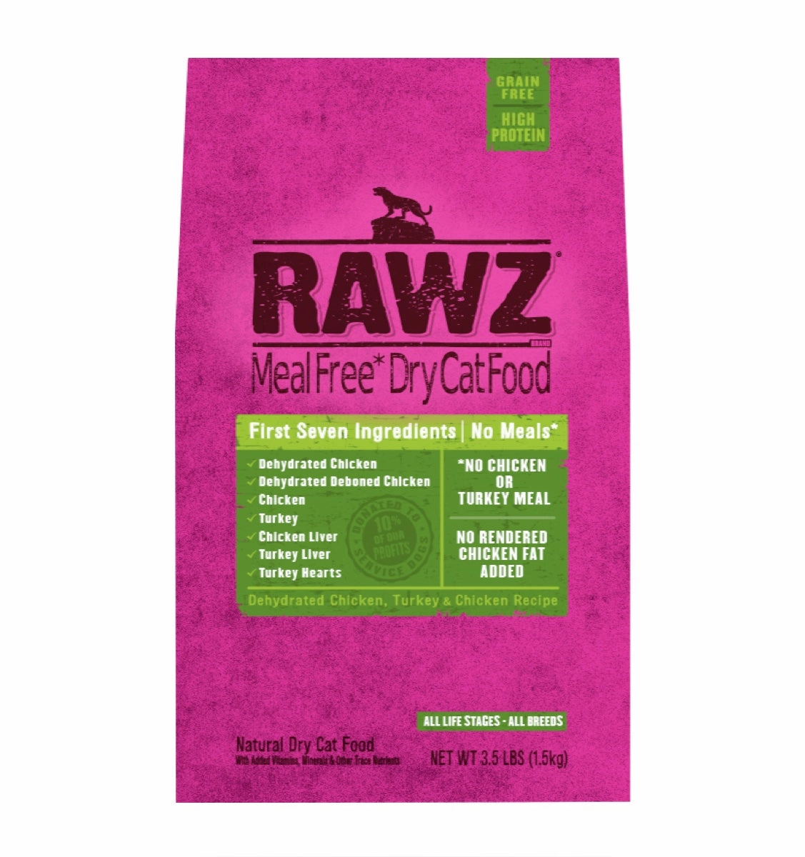 Rawz Dehydrated Chicken & Turkey Recipe Dry Cat Food