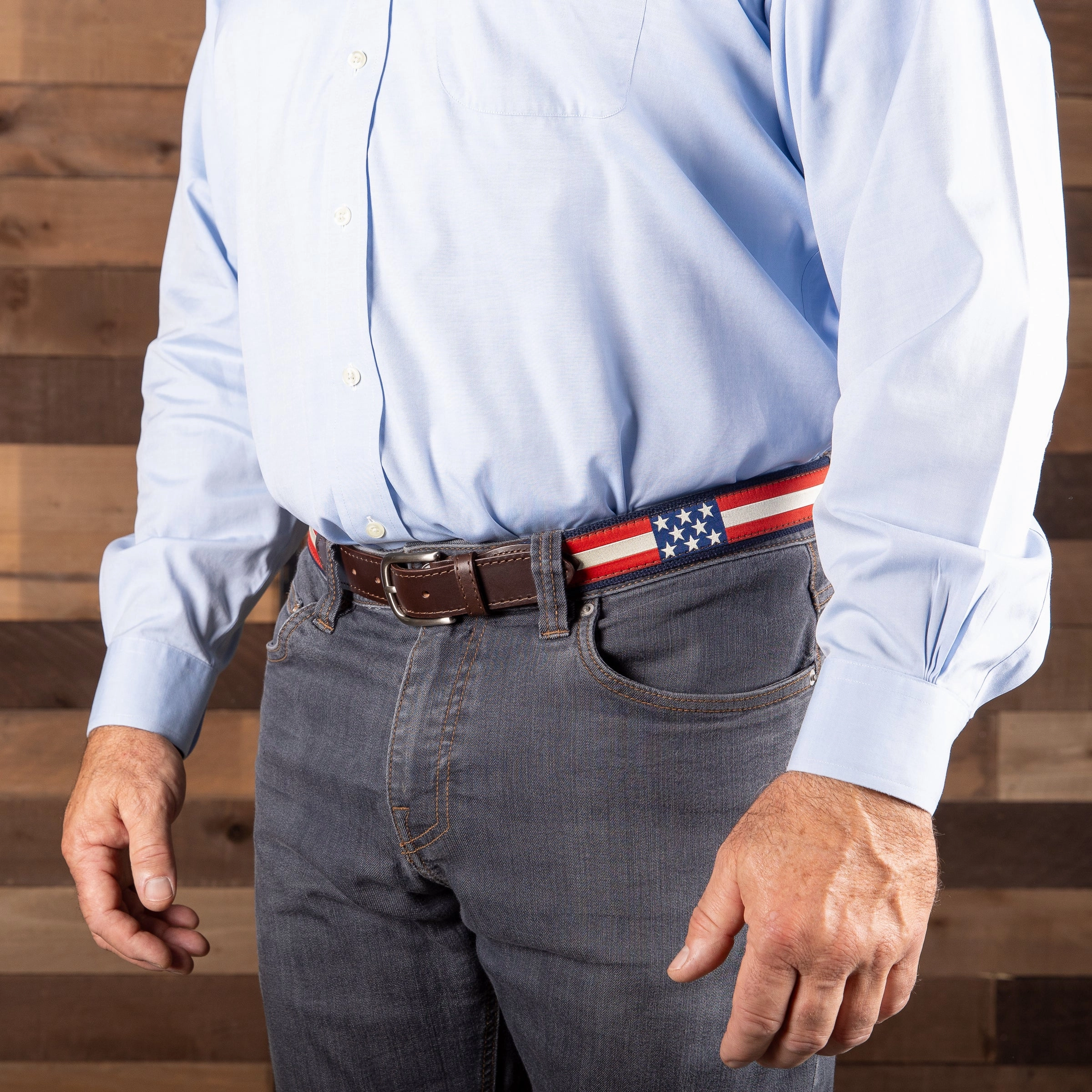 Retro Flag Ribbon Club Belt