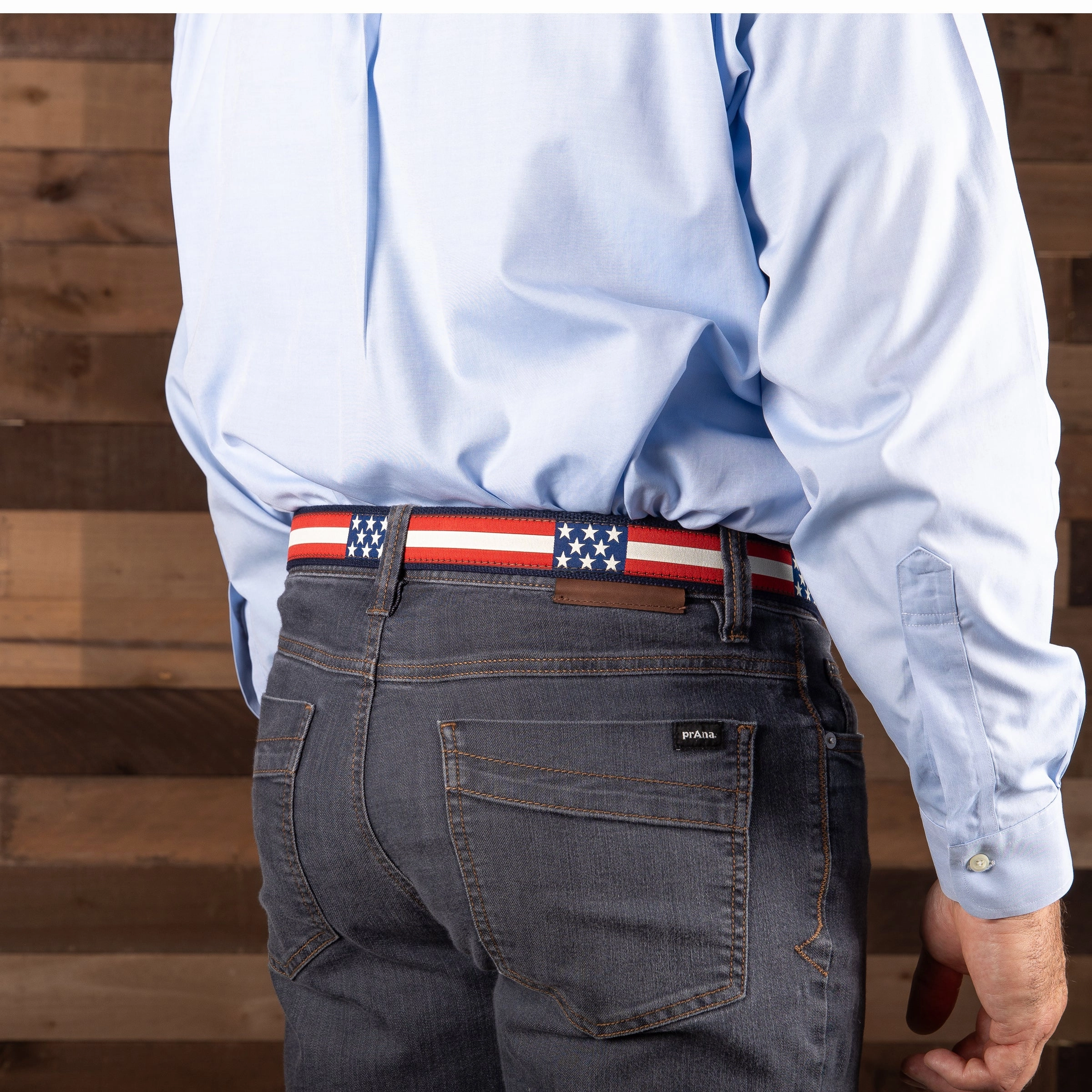 Retro Flag Ribbon D-Ring Belt