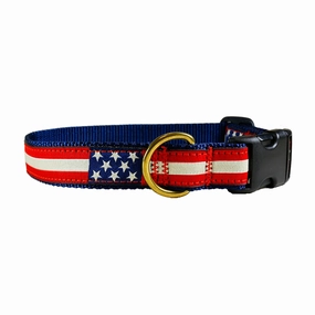 Retro Flag Ribbon Dog Collar