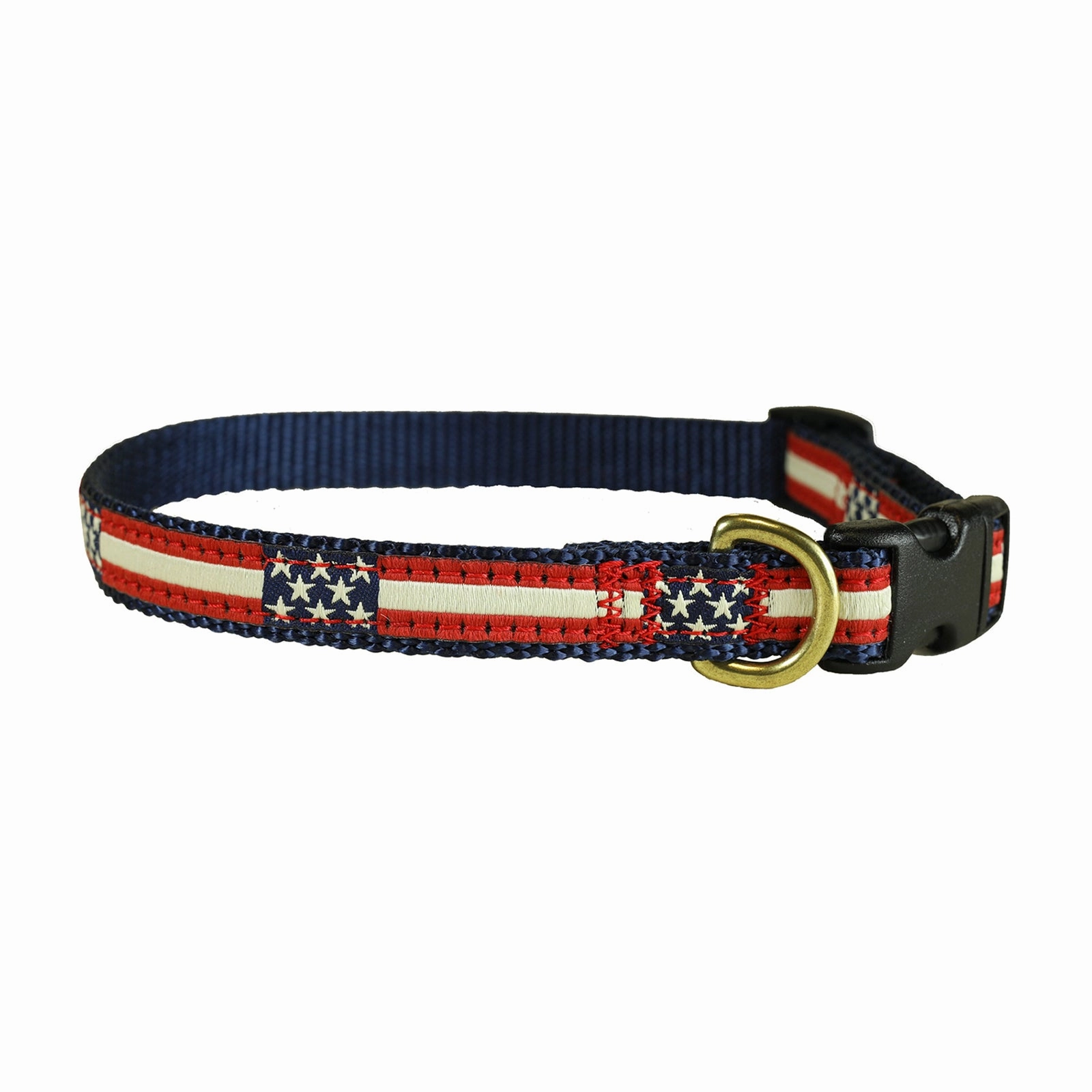 Retro Flag Ribbon Dog Collar