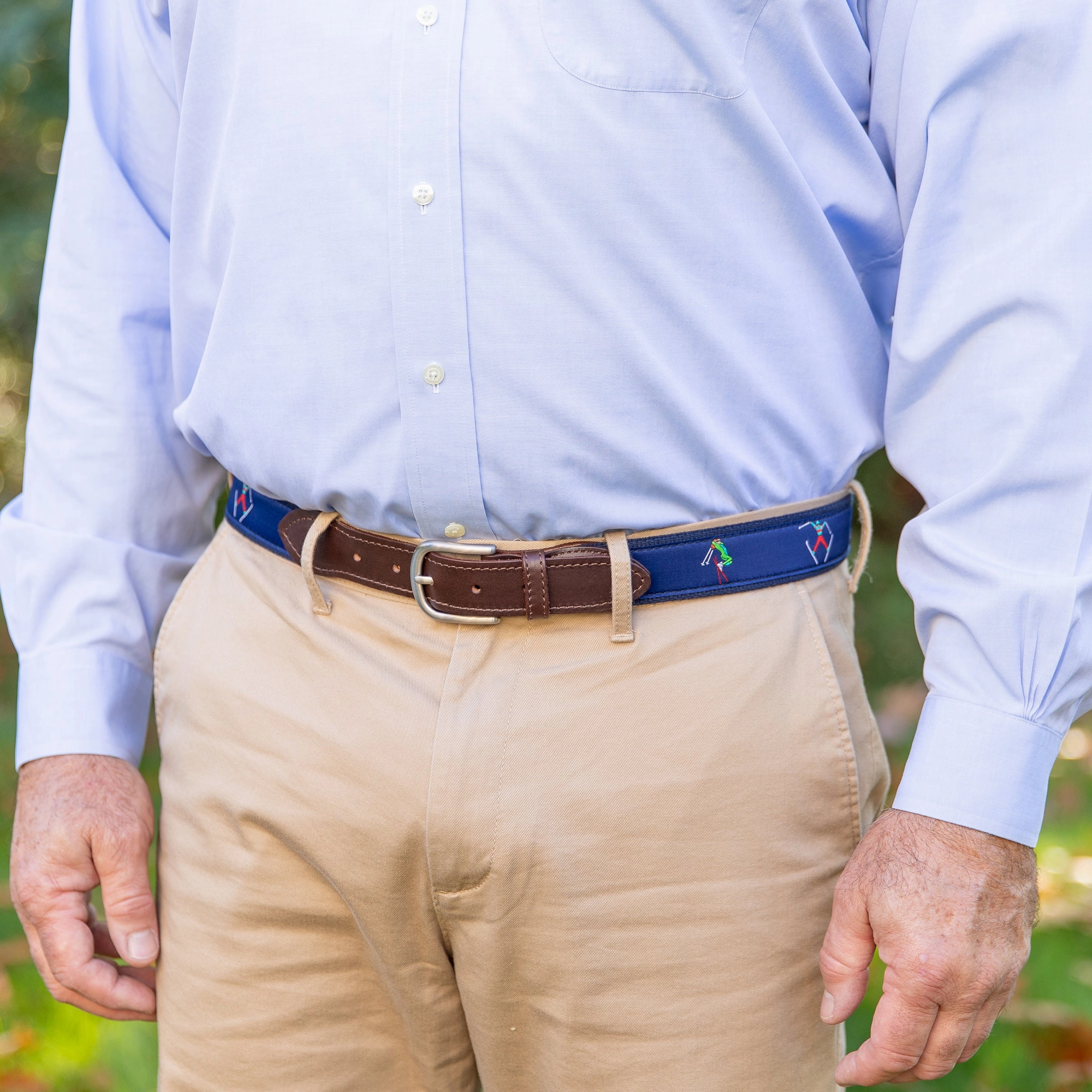 Retro Skier Ribbon Club Belt