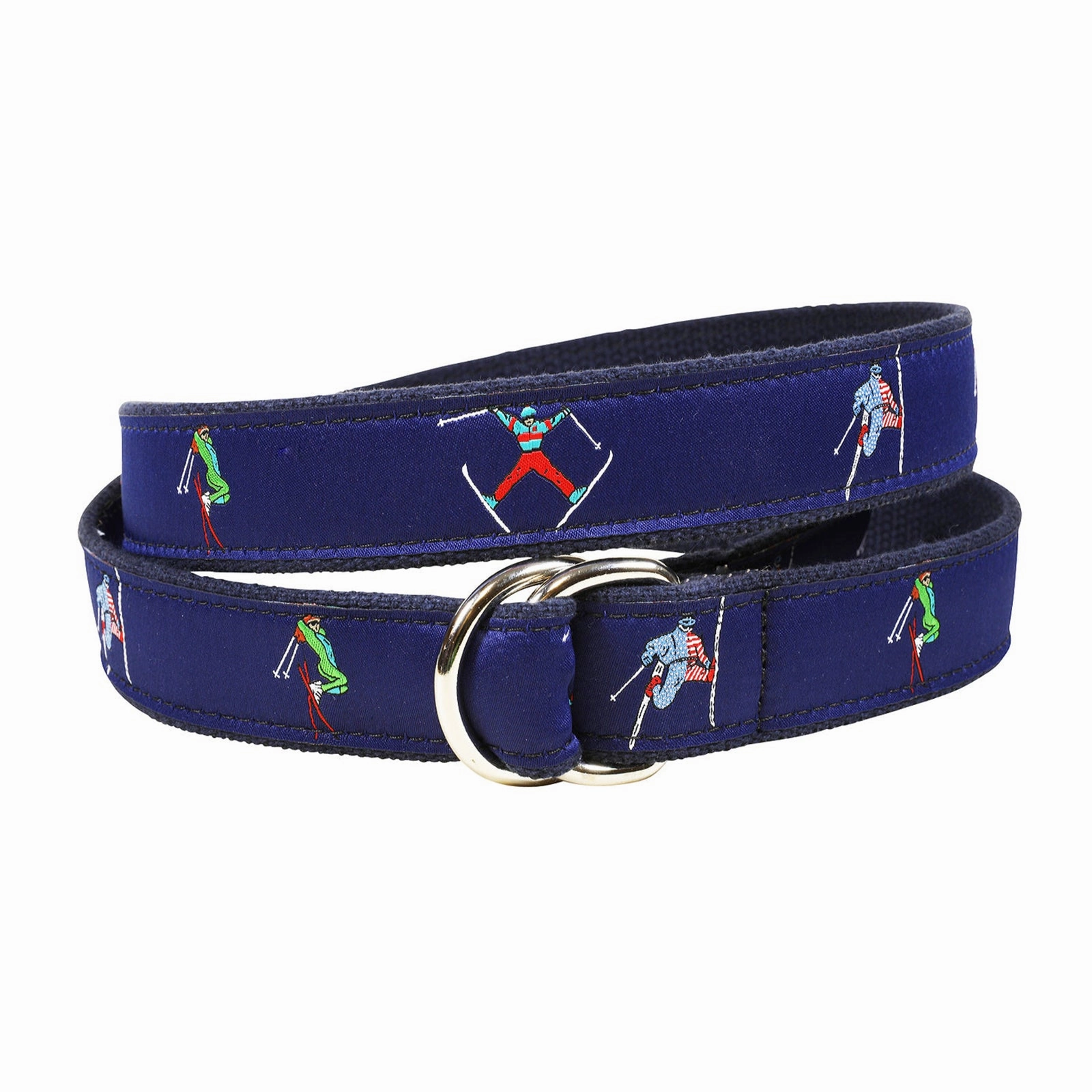 Retro Skier Ribbon D-Ring Belt