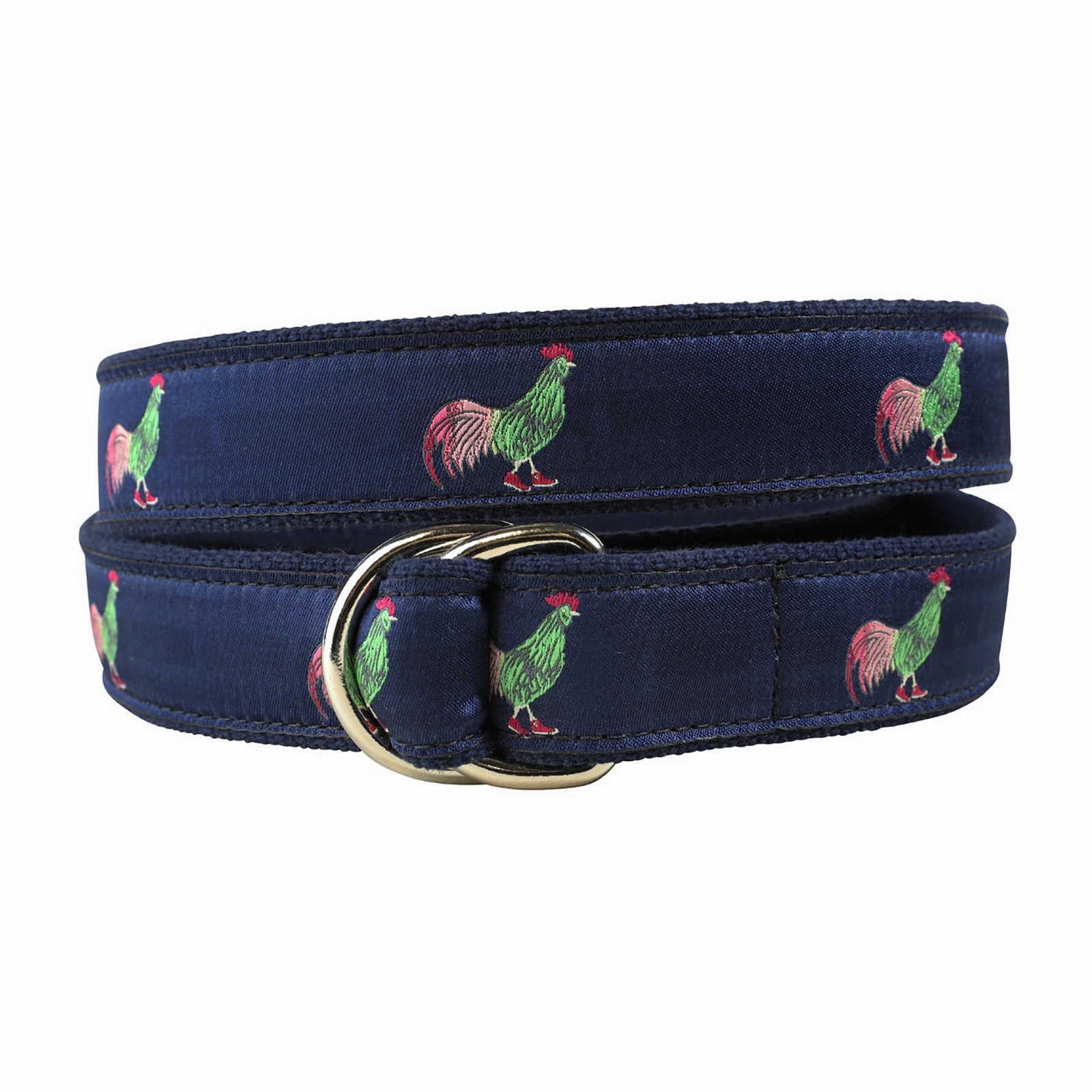 Rooster in Hi Tops Ribbon D-Ring Belt