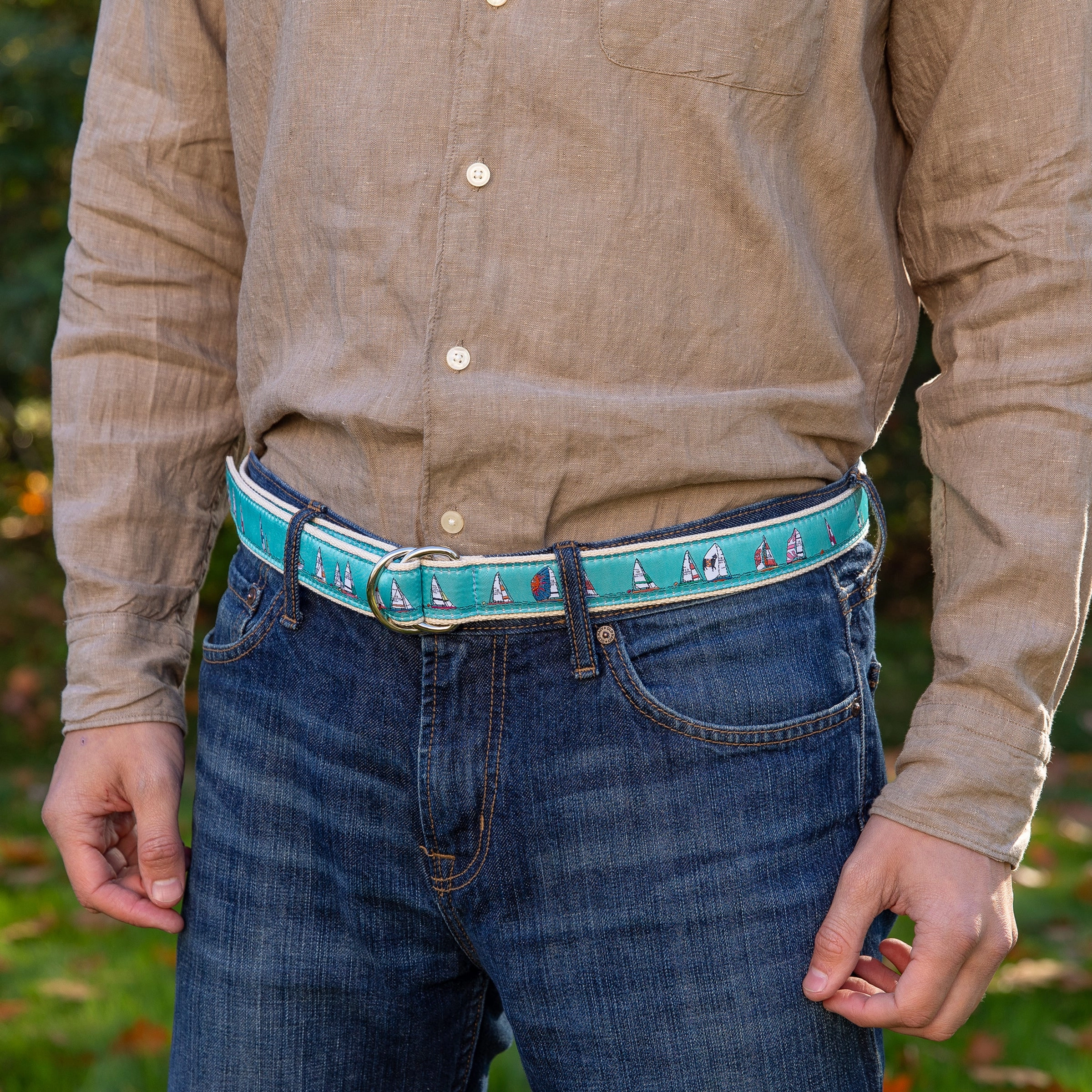 Rounding the Mark Ribbon D-Ring Belt