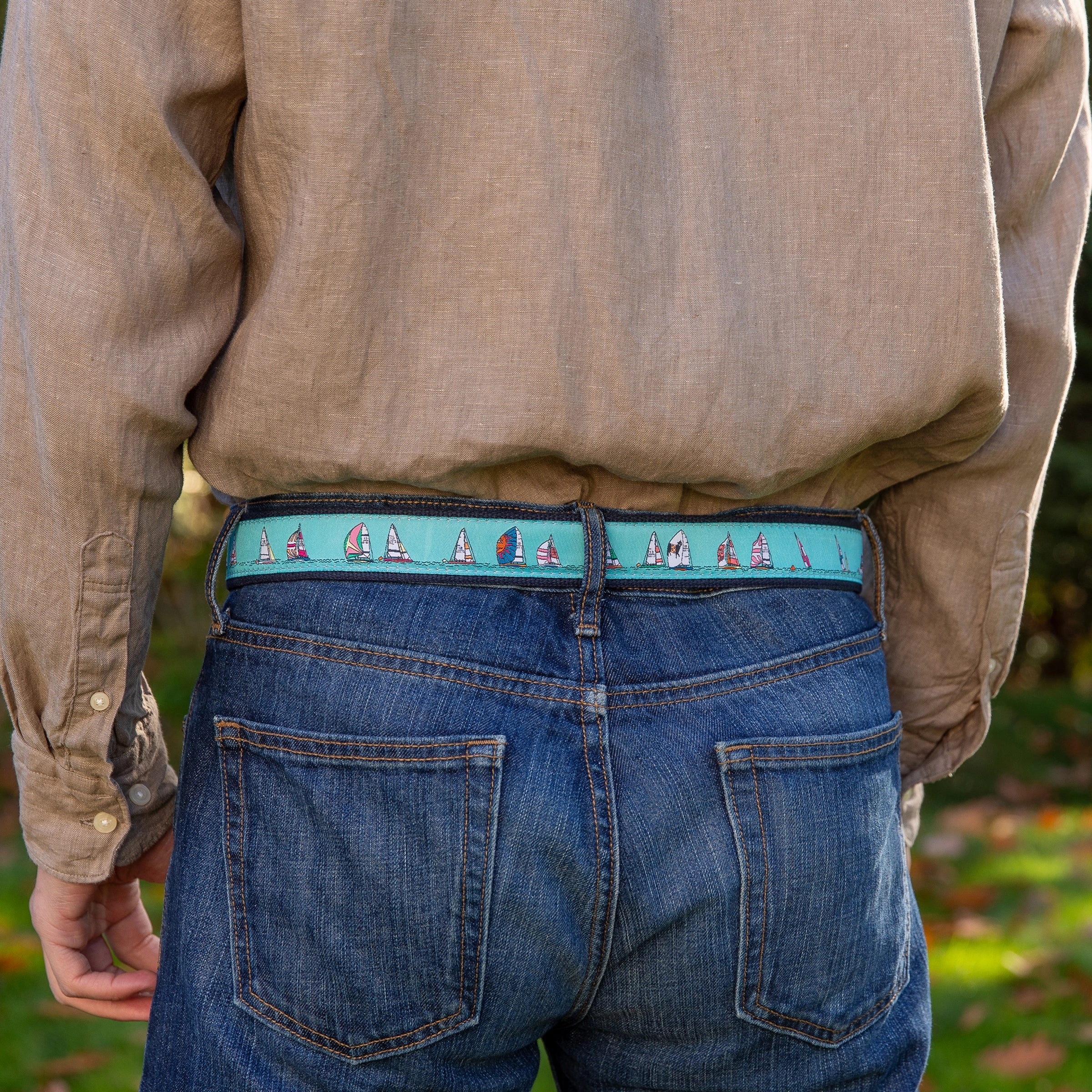 Rounding the Mark Ribbon D-Ring Belt